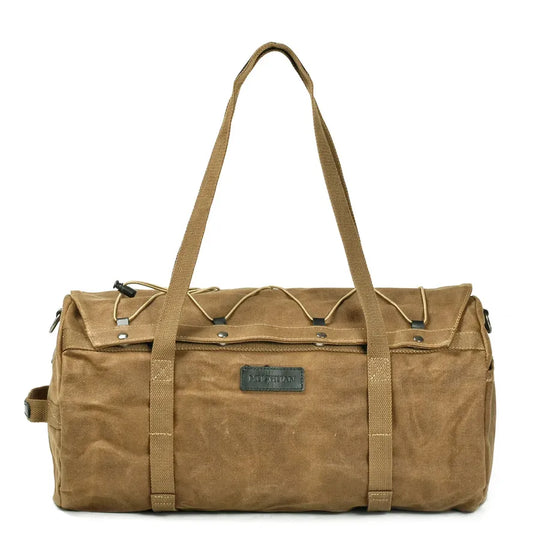 KTX-122835 Waterproof Canvas Motorcycle Rear Bag with Zipper Closure and Multiple Pockets - 28L Capacity