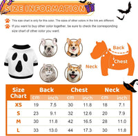 HKM-953107 Halloween Pet Skeleton Costume Sweatshirt for Dogs and Cats, Lightweight & Comfortable for Chihuahua, Dachshund, and French Bulldog