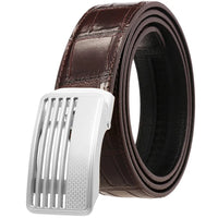 HKM-752019 Genuine Leather Casual Belt with Stainless Steel Buckle - Model LY36-61437-8