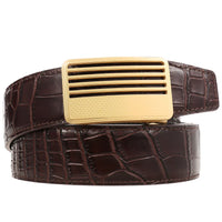HKM-752019 Genuine Leather Casual Belt with Stainless Steel Buckle - Model LY36-61437-8
