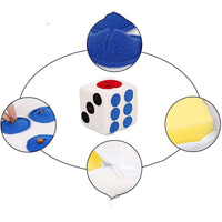 HKM-861331 Colorful Dice-Shaped Dog Training Toy for Play and Sniffing - Soft Polar Fleece, 20x20x20CM