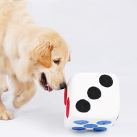HKM-861331 Colorful Dice-Shaped Dog Training Toy for Play and Sniffing - Soft Polar Fleece, 20x20x20CM