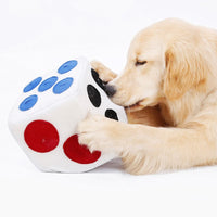 HKM-861331 Colorful Dice-Shaped Dog Training Toy for Play and Sniffing - Soft Polar Fleece, 20x20x20CM