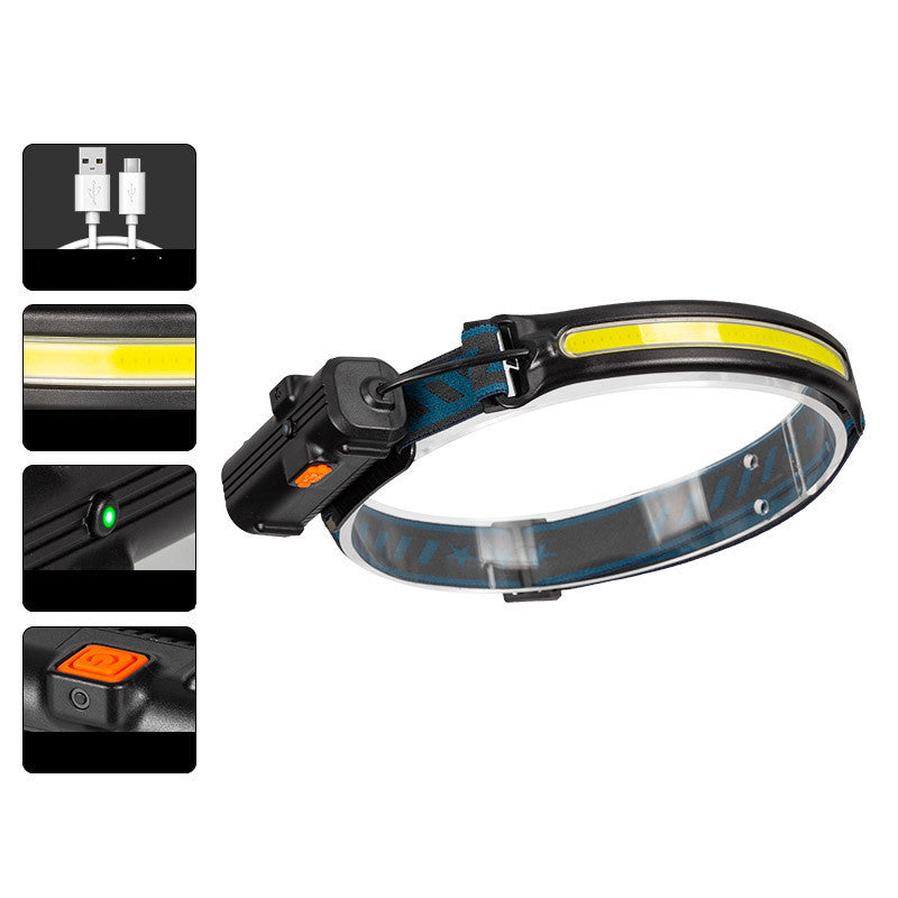 HKM-272339 Rechargeable Outdoor Fishing Headlight with Strong Light and Sensor Technology