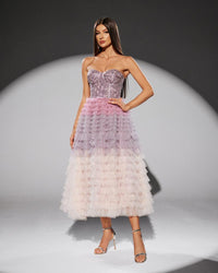HKM-567763 Elegant Purple Evening Gown for Women - Model EZ25206