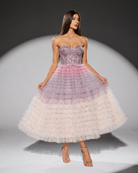 HKM-567763 Elegant Purple Evening Gown for Women - Model EZ25206