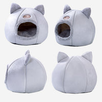 HKM-604115 Cozy Semi-Enclosed Pet Nest with Soft Plush and Supportive Padding