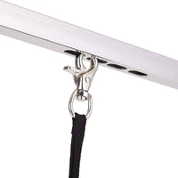 HKM-498131 Heavy Duty Stainless Steel Folding Pet Grooming Table with Adjustable Arm and Rubber Surface