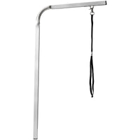 HKM-498131 Heavy Duty Stainless Steel Folding Pet Grooming Table with Adjustable Arm and Rubber Surface