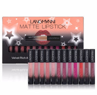 HKM-283731 Matte Waterproof Long-lasting Velvet Lipstick Set - 12 Colors for Smooth, Hydrated Lips