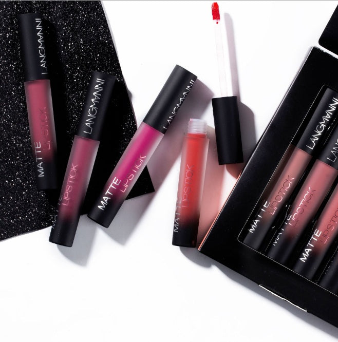 HKM-283731 Matte Waterproof Long-lasting Velvet Lipstick Set - 12 Colors for Smooth, Hydrated Lips