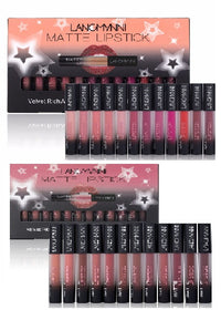 HKM-283731 Matte Waterproof Long-lasting Velvet Lipstick Set - 12 Colors for Smooth, Hydrated Lips