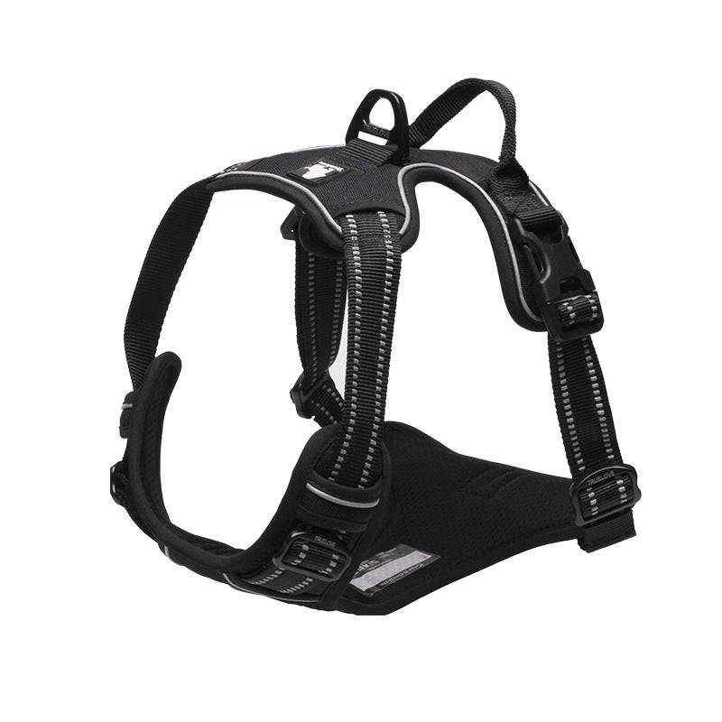 HKM-862995 Comfortable Adjustable Chest Harness for Large Dogs with Reflective Strips