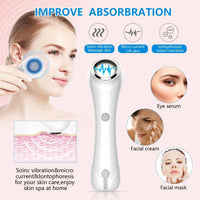 HKM-850515 IPX7 Waterproof Facial Cleansing Brush with 3-in-1 Exfoliating Features and 4 Replaceable Brush Heads