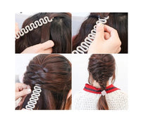 HKM-428819 Fishbone Wave Braider for Ethnic and Women's Hairstyles - Black and Brown Colors