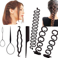 HKM-428819 Fishbone Wave Braider for Ethnic and Women's Hairstyles - Black and Brown Colors