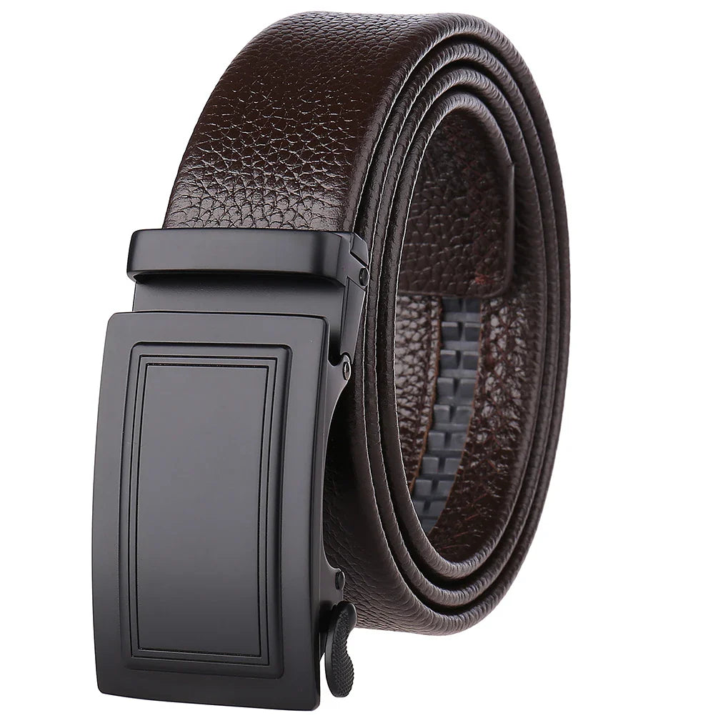 HKM-929363 Genuine Leather Men’s Belt - Classic Design with Durable Buckle, Model LY36-21703-5