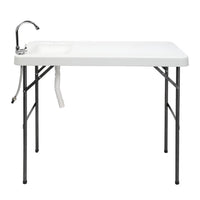 HKM-041811 Rectangular Outdoor Fishing Table - Sturdy and Portable Design for All Your Fishing Needs