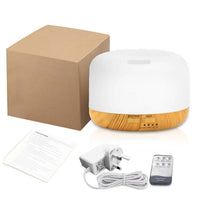 HKM-994963 Wood Grain Remote Control Humidifier with LED Aroma Lamp and 7 Color Lights