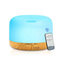 HKM-994963 Wood Grain Remote Control Humidifier with LED Aroma Lamp and 7 Color Lights