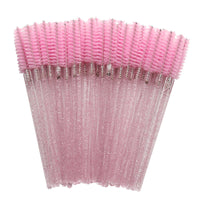 HKM-249811 Disposable Eyelash Brushes with Crystal Rod - 50 Pack