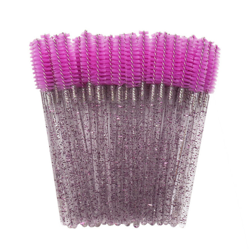HKM-249811 Disposable Eyelash Brushes with Crystal Rod - 50 Pack