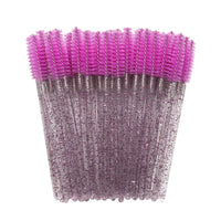 HKM-249811 Disposable Eyelash Brushes with Crystal Rod - 50 Pack