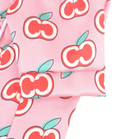 HKM-623123 Lightweight Cotton Pet Shirt in Pink Apple Design for Dogs - Casual Style for Male Dogs, Sizes S to XXL