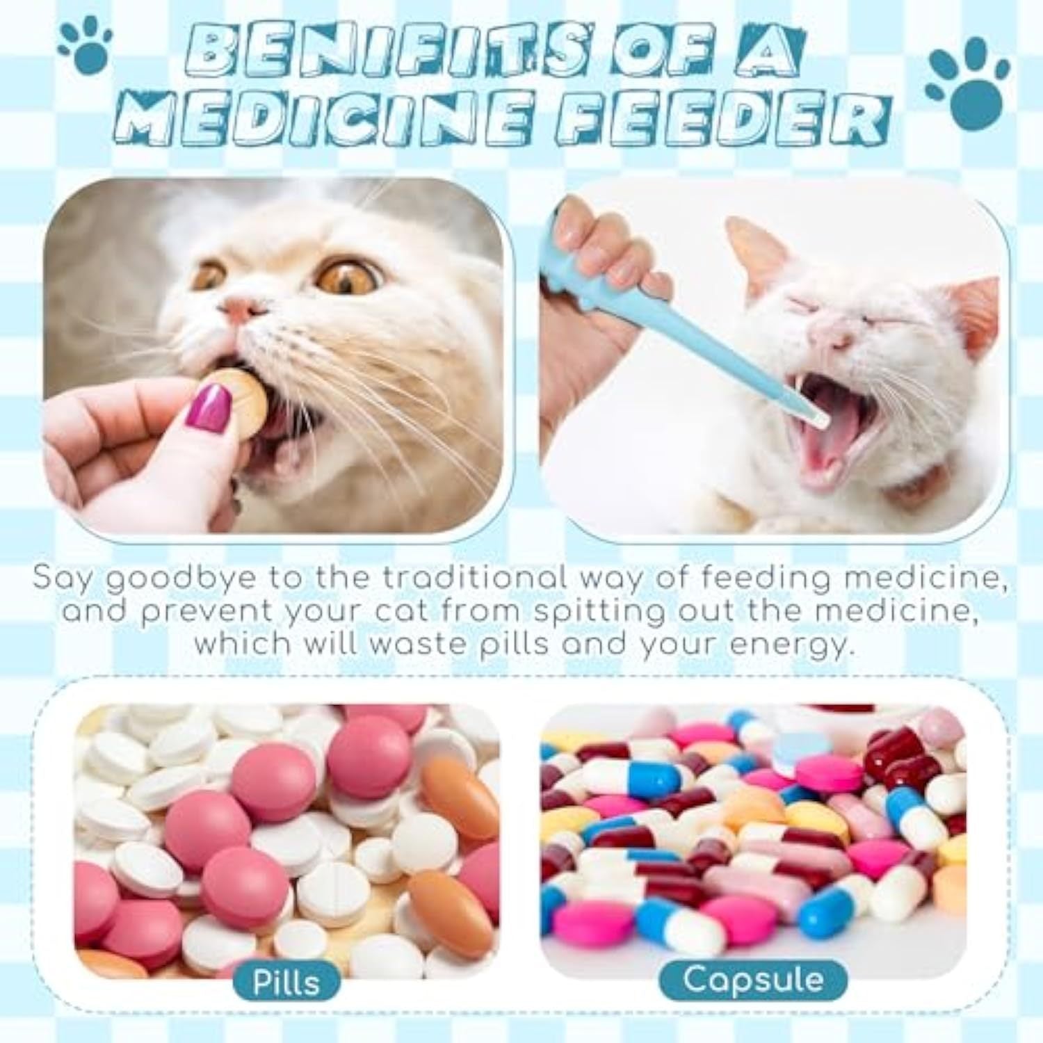 HKM-919763 Pet Pill Shooter Dispenser for Cats and Dogs – 2 Pcs Silicone Syringes with Soft Tip for Easy Oral Medication