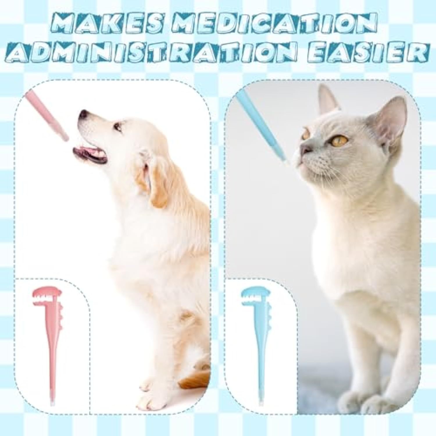 HKM-919763 Pet Pill Shooter Dispenser for Cats and Dogs – 2 Pcs Silicone Syringes with Soft Tip for Easy Oral Medication