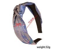 HKM-662035 Korean Style Wide-Side Hairpin Headband with Geometric Design