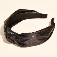 HKM-662035 Korean Style Wide-Side Hairpin Headband with Geometric Design