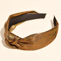 HKM-662035 Korean Style Wide-Side Hairpin Headband with Geometric Design