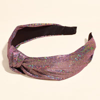 HKM-662035 Korean Style Wide-Side Hairpin Headband with Geometric Design