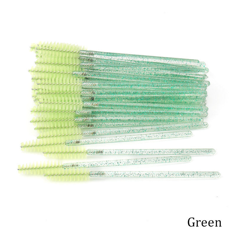 HKM-543571 Crystal Acrylic Eyelash Brush with Nylon Bristles - Multiple Color Options Available
