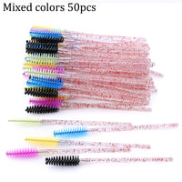 HKM-543571 Crystal Acrylic Eyelash Brush with Nylon Bristles - Multiple Color Options Available