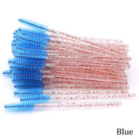 HKM-543571 Crystal Acrylic Eyelash Brush with Nylon Bristles - Multiple Color Options Available