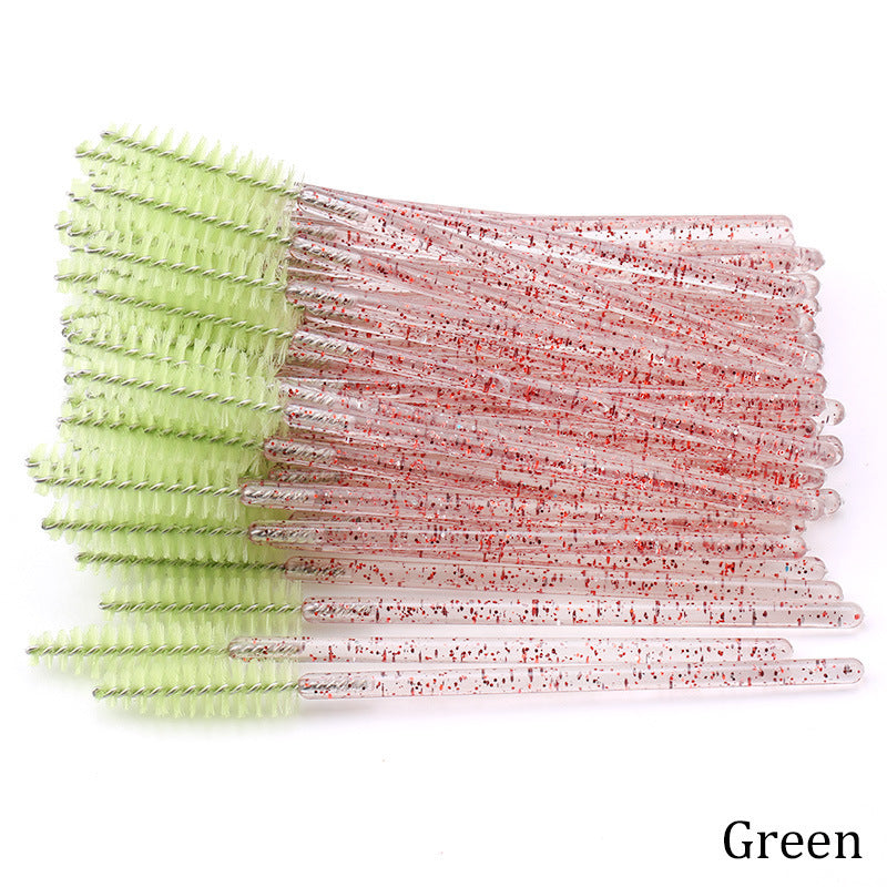 HKM-543571 Crystal Acrylic Eyelash Brush with Nylon Bristles - Multiple Color Options Available