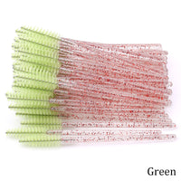 HKM-543571 Crystal Acrylic Eyelash Brush with Nylon Bristles - Multiple Color Options Available