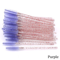 HKM-543571 Crystal Acrylic Eyelash Brush with Nylon Bristles - Multiple Color Options Available