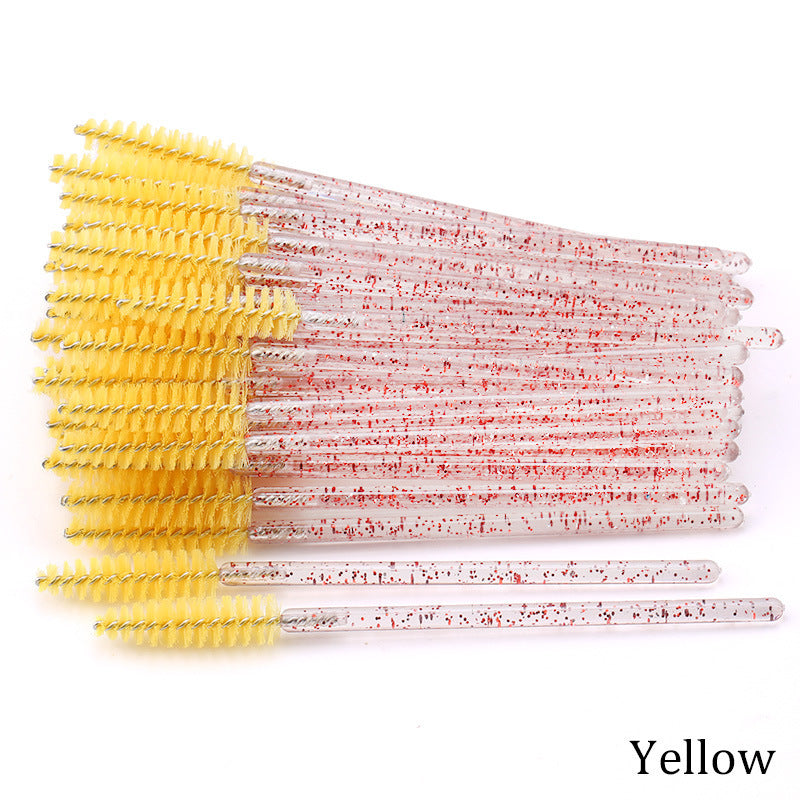HKM-543571 Crystal Acrylic Eyelash Brush with Nylon Bristles - Multiple Color Options Available