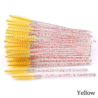 HKM-543571 Crystal Acrylic Eyelash Brush with Nylon Bristles - Multiple Color Options Available