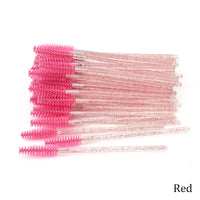 HKM-543571 Crystal Acrylic Eyelash Brush with Nylon Bristles - Multiple Color Options Available
