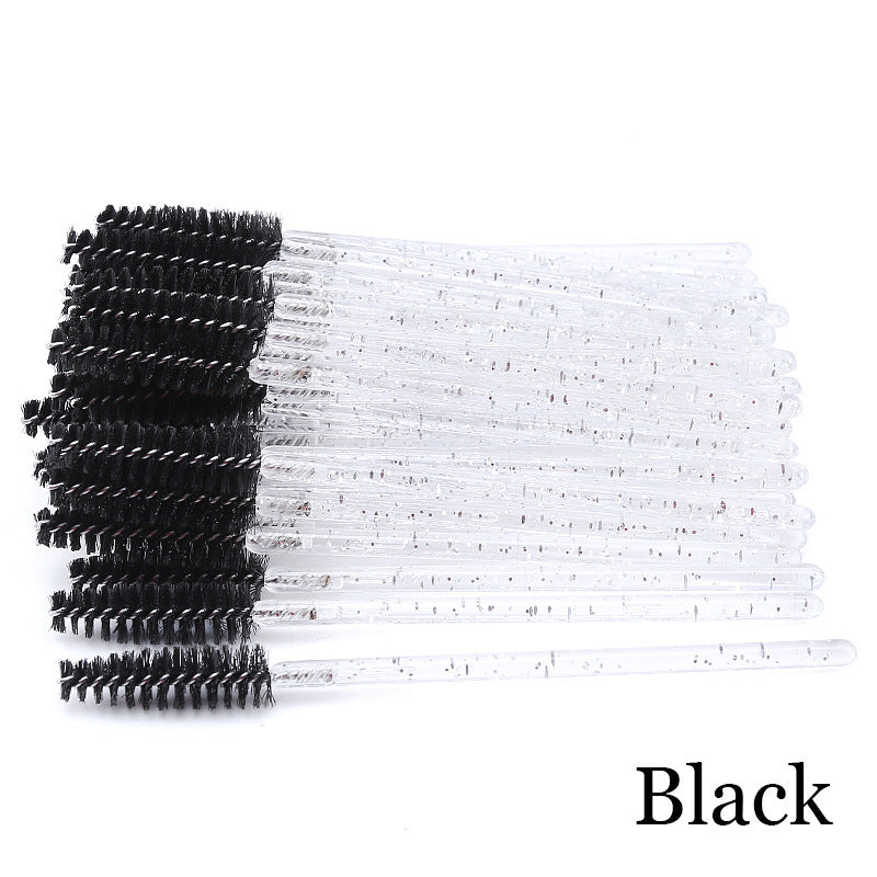 HKM-543571 Crystal Acrylic Eyelash Brush with Nylon Bristles - Multiple Color Options Available