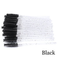 HKM-543571 Crystal Acrylic Eyelash Brush with Nylon Bristles - Multiple Color Options Available