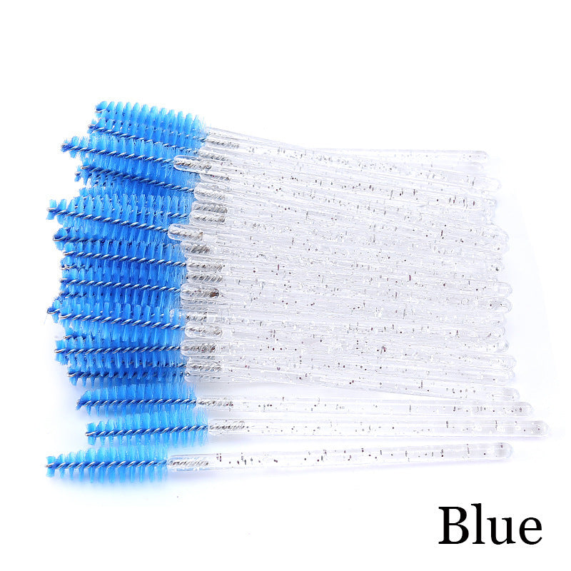HKM-543571 Crystal Acrylic Eyelash Brush with Nylon Bristles - Multiple Color Options Available