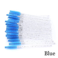 HKM-543571 Crystal Acrylic Eyelash Brush with Nylon Bristles - Multiple Color Options Available