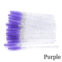 HKM-543571 Crystal Acrylic Eyelash Brush with Nylon Bristles - Multiple Color Options Available