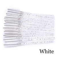 HKM-543571 Crystal Acrylic Eyelash Brush with Nylon Bristles - Multiple Color Options Available