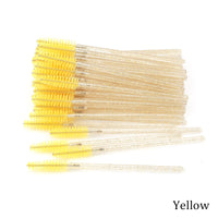 HKM-543571 Crystal Acrylic Eyelash Brush with Nylon Bristles - Multiple Color Options Available